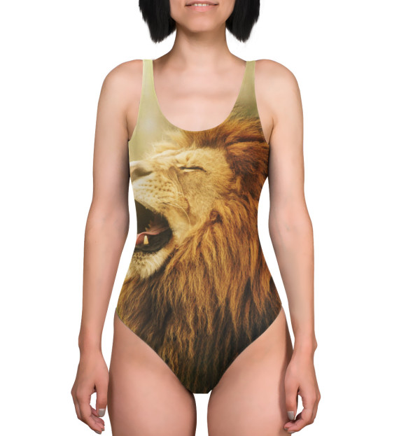 Купальник-боди с притом Лев цвета  Купальник-боди с изображением Лев цвета