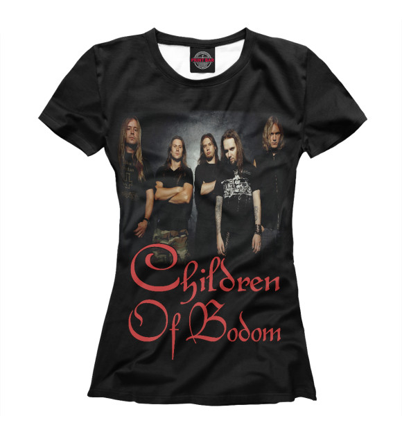 Женская футболка с изображением Children Of Bodom цвета Белый