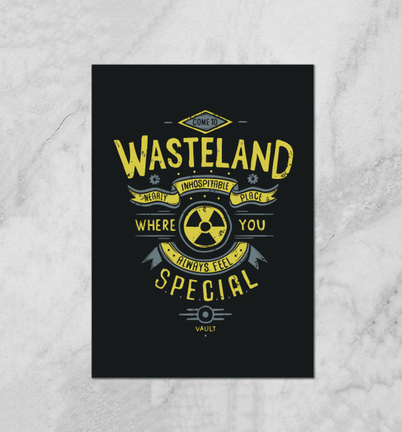 Плакат с изображением Come to Wasteland цвета Белый