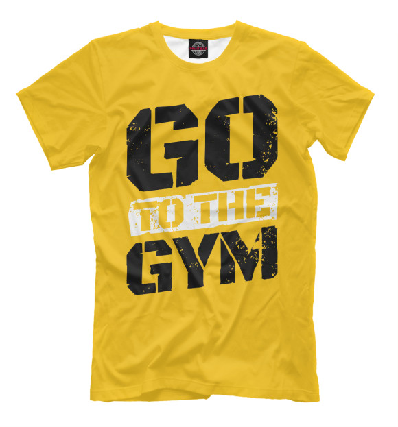 Мужская футболка с изображением Go to the Gym цвета Белый