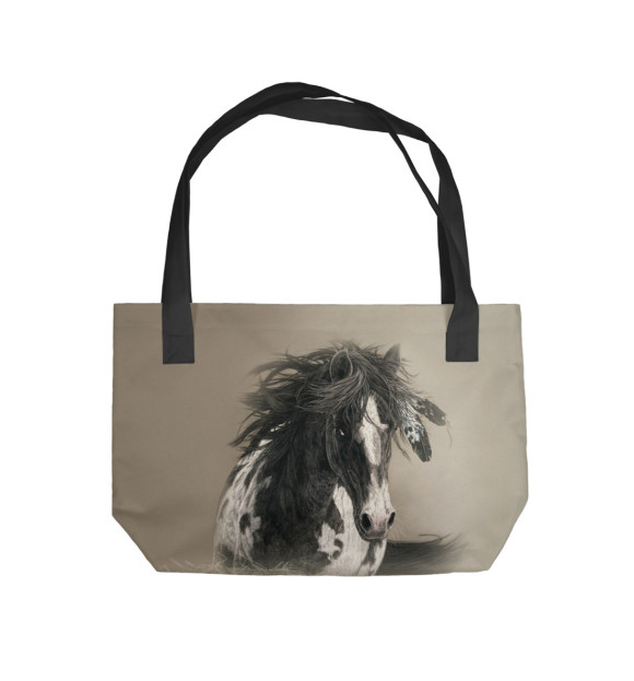 Пляжная сумка с изображением Horse the Beauty цвета 
