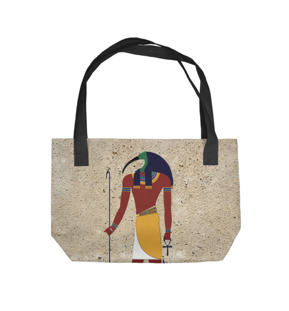 Пляжная сумка с изображением Бог Тот. Египет. цвета 