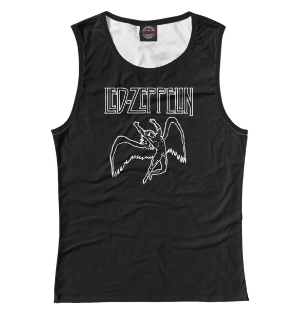 Женская майка с изображением Led Zeppelin цвета Белый