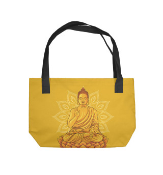  Золотой Будда с мандалой и лотосом