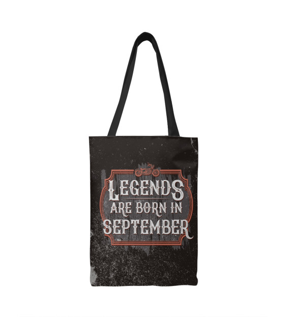Сумка-шоппер с изображением Legends Are Born In September цвета 