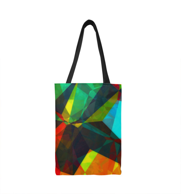 Сумка-шоппер с изображением Треугольники цвета 
