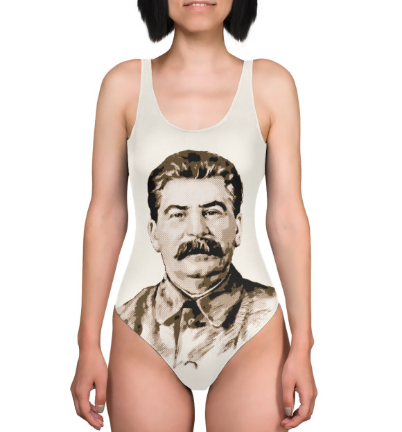 Купальник-боди с изображением Сталин цвета 