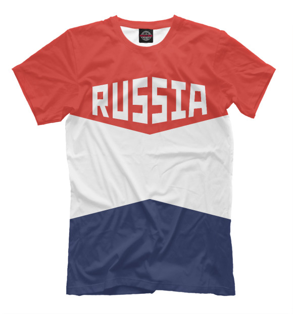 Футболка для мальчиков с изображением Russia цвета Молочно-белый