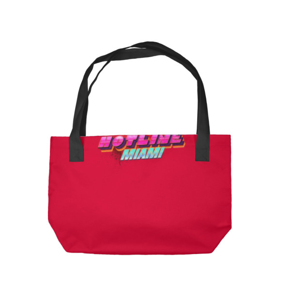 Пляжная сумка с изображением Hotline Miami цвета 