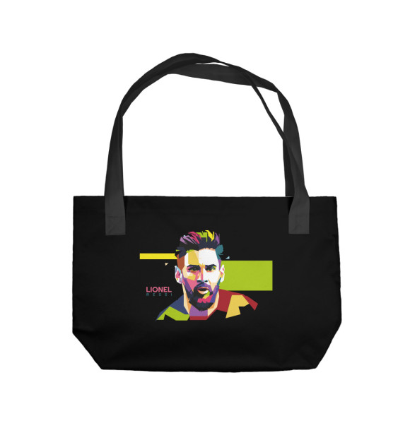Пляжная сумка с изображением Messi цвета 
