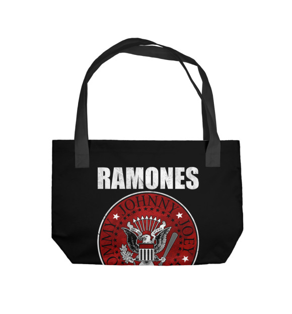 Пляжная сумка с изображением Ramones цвета 