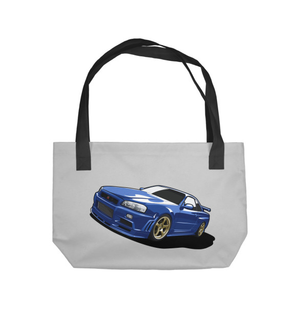 Пляжная сумка с изображением Nissan Skyline цвета 