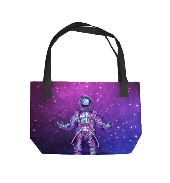 Пляжная сумка с притом Космонавт цвета  Пляжная сумка с изображением Космонавт цвета