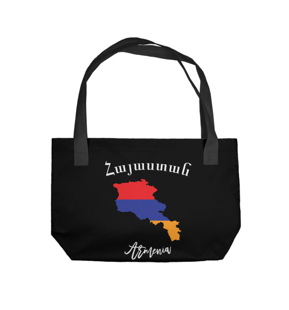 Пляжная сумка с изображением Армения цвета 