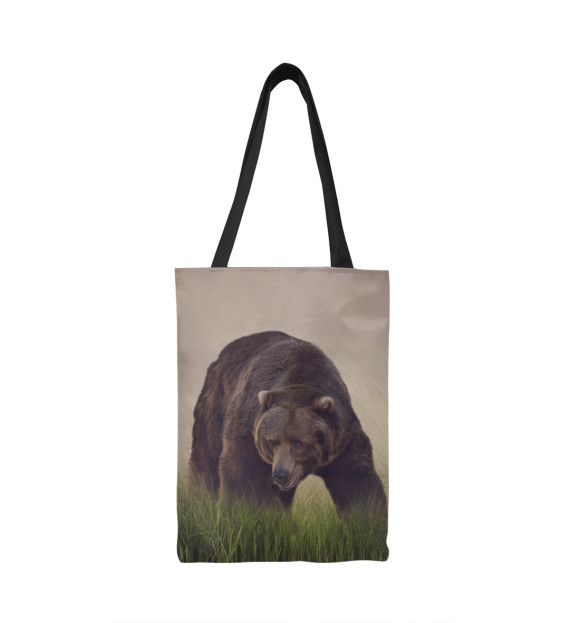 Сумка-шоппер с изображением Бурый медведь цвета 