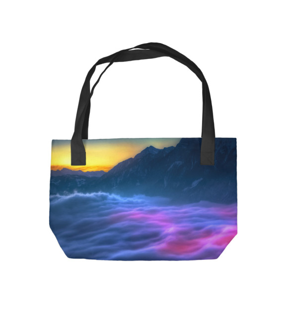 Пляжная сумка с изображением Туман цвета 