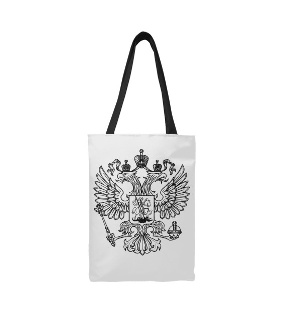 Сумка-шоппер с изображением Герб Российской Федерации (одноцветный) цвета 