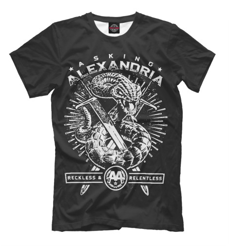 

Футболки Print Bar, Черный, Asking Alexandria