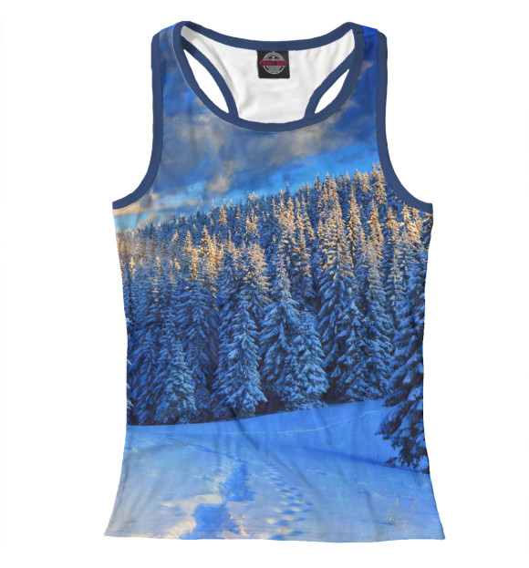 Женская майка-борцовка с изображением Природа цвета Белый