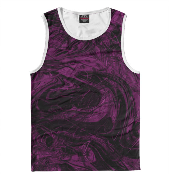 Мужская майка с изображением Фиолетовые краски цвета Белый