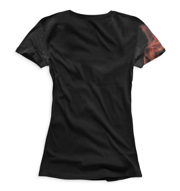 Женская футболка с изображением Ксения — огонь баба цвета Белый