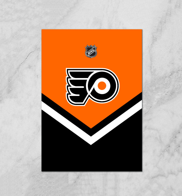 Плакат с изображением Philadelphia Flyers цвета Белый