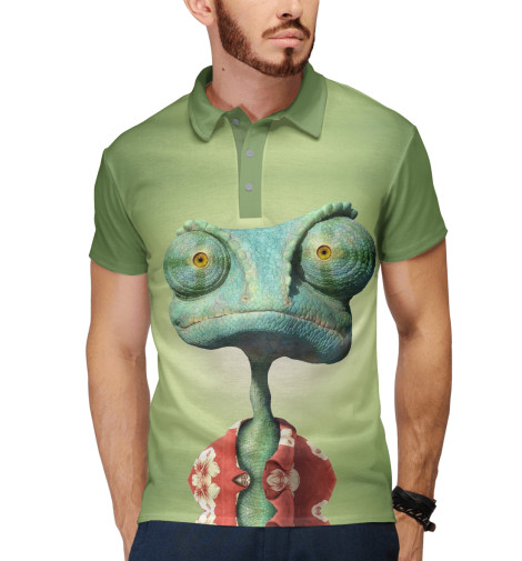 

Поло Print Bar, Белый, Хамелеон Ранго