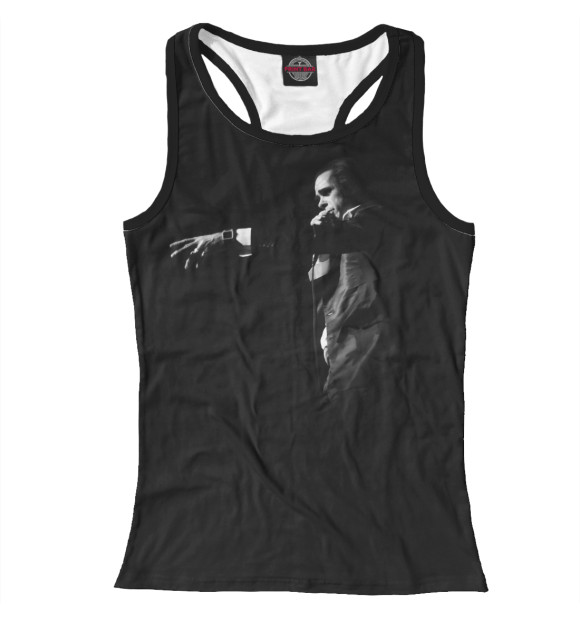 Женская майка-борцовка с изображением Nick Cave цвета Белый