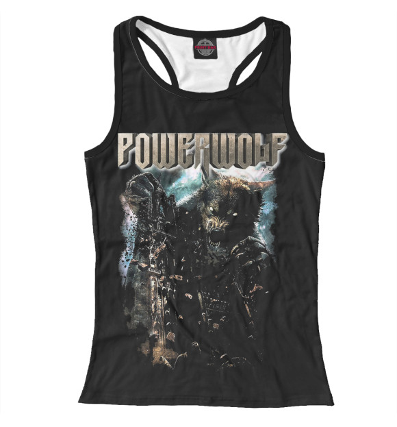 Женская майка-борцовка с изображением Powerwolf цвета Белый