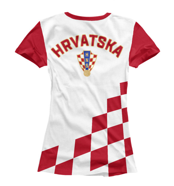 Женская футболка с изображением Хорватия цвета Белый