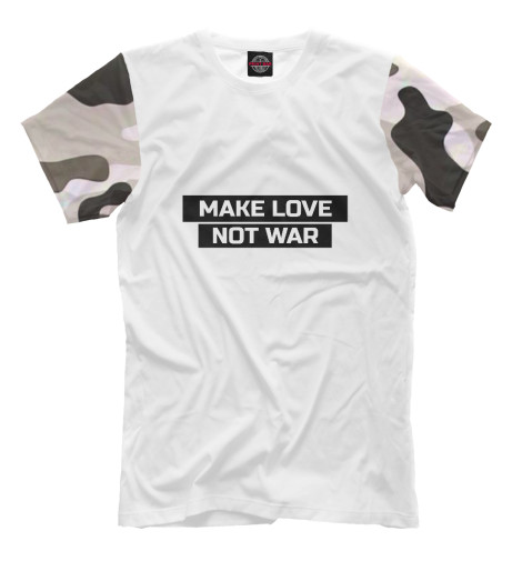 

Футболки Print Bar, Молочно-белый, MAKE LOVE NOT WAR