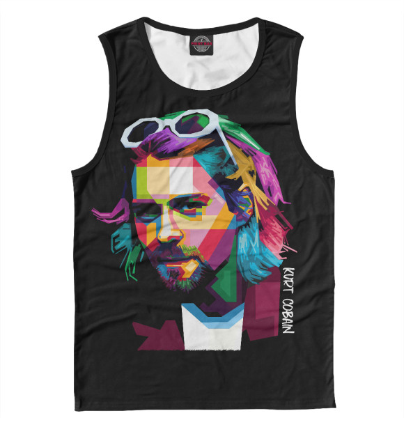 Мужская майка с притом Nirvana цвета Белый Мужская майка с изображением Nirvana цвета Белый