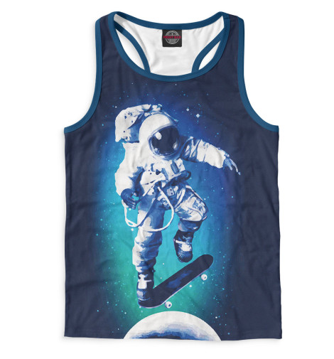 

Майки борцовки Print Bar, Белый, Космонавт-скейтер