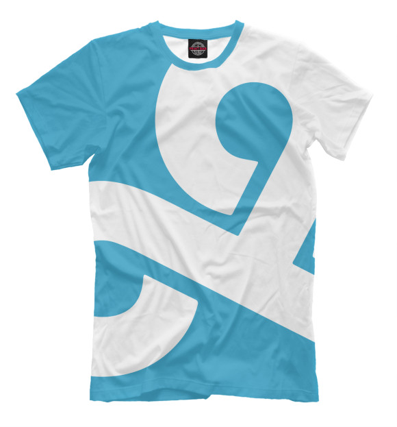 Мужская футболка с изображением Cloud9 цвета Грязно-голубой
