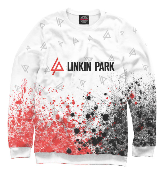 Свитшот для мальчиков с изображением Linkin Park / Линкин Парк цвета Белый
