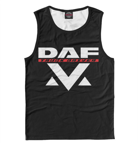 Майка для мальчика с изображением DAF \ Дальнобойщик цвета Белый