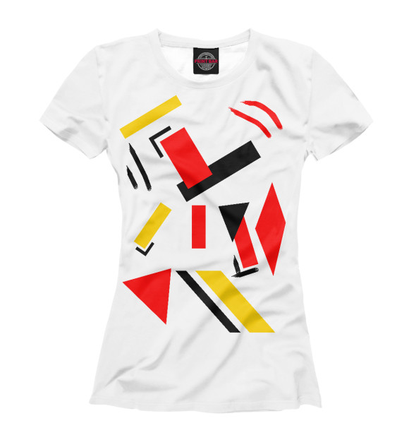 Женская футболка с изображением Мария Функ / Композиция цвета Белый