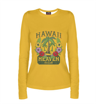 Лонгслив для девочки Hawaii - heaven on earth