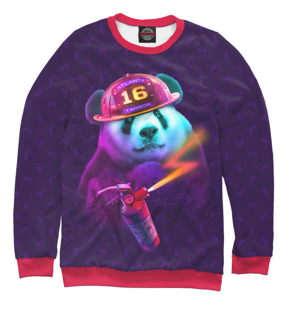 Свитшот для мальчиков с изображением Panda Fireman цвета Белый