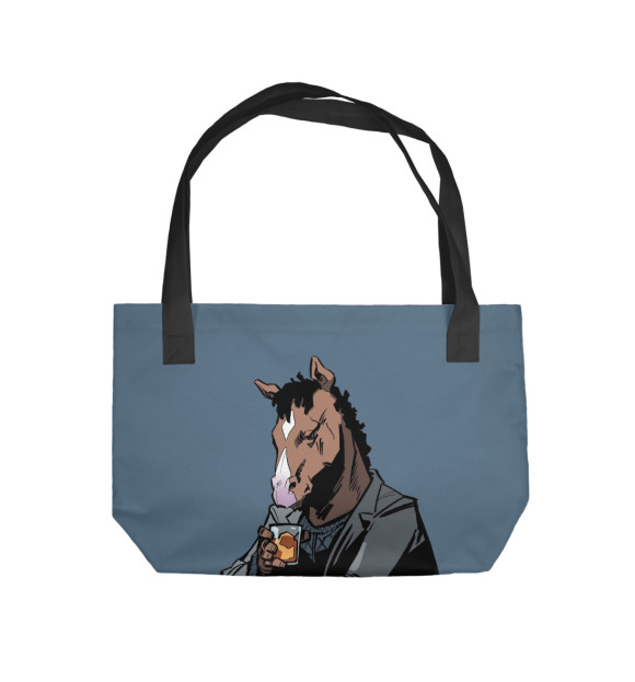 Пляжная сумка с изображением BoJack Horseman цвета 