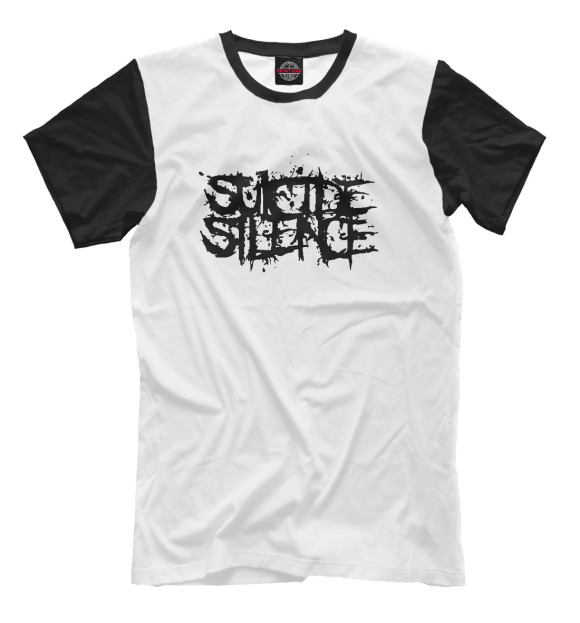 Мужская футболка с изображением Suicide Silence цвета Молочно-белый