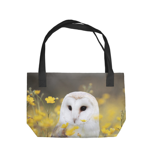 Пляжная сумка с притом Сова цвета  Пляжная сумка с изображением Сова цвета