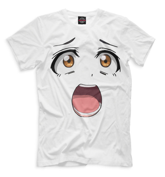 Мужская футболка с изображением Аниме цвета Белый
