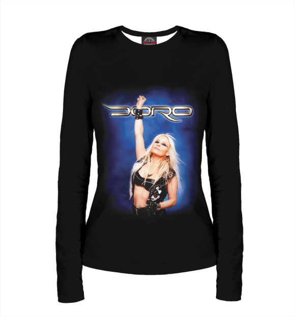 Женский лонгслив с изображением Doro цвета Белый