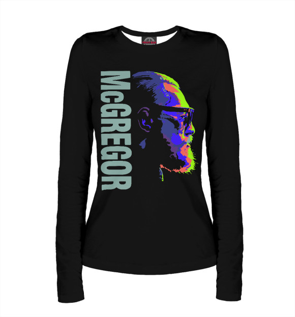 Женский лонгслив с изображением McGregor цвета Белый