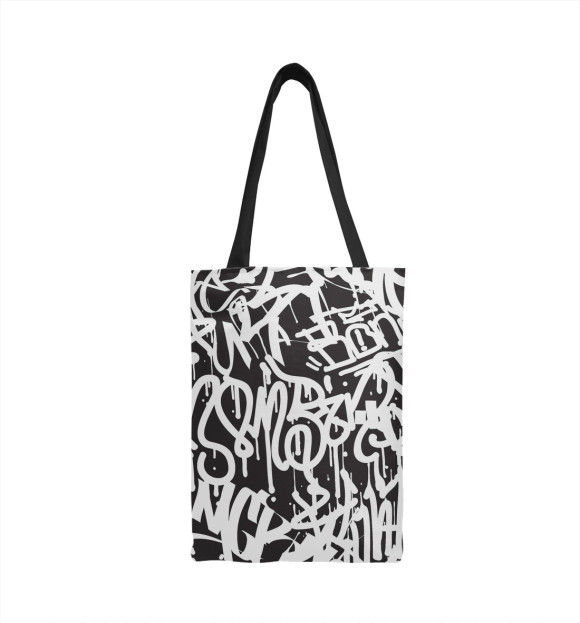 Сумка-шоппер с притом Граффити цвета  Сумка-шоппер с изображением Граффити цвета