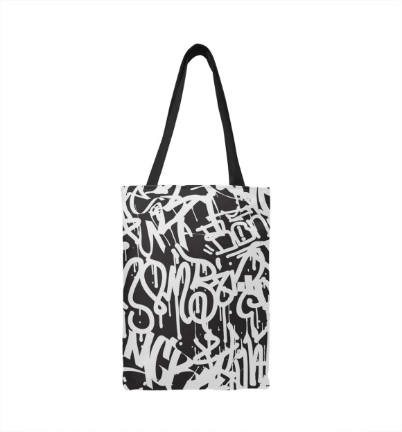 Сумка-шоппер с притом Граффити цвета  Сумка-шоппер с изображением Граффити цвета