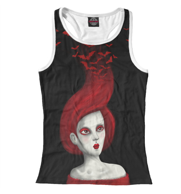 Женская майка-борцовка с изображением Girl цвета Белый