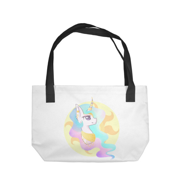 Пляжная сумка с изображением Пони цвета 