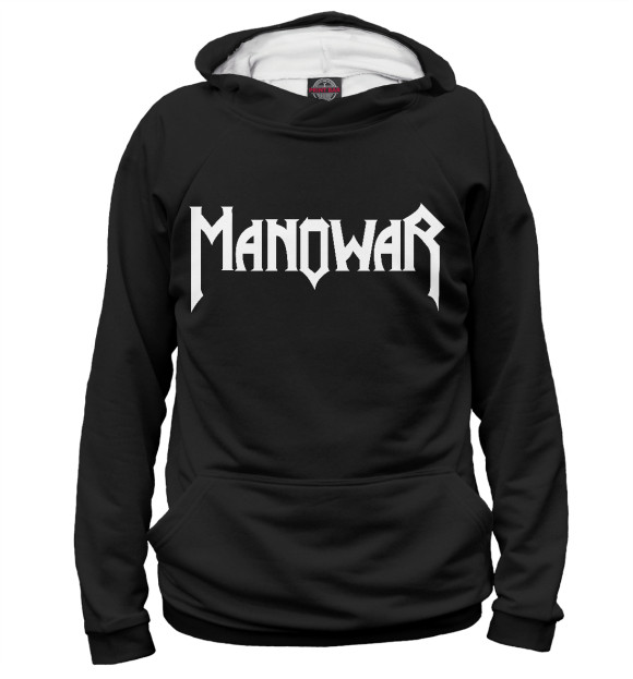 Женское худи с изображением Manowar цвета Белый